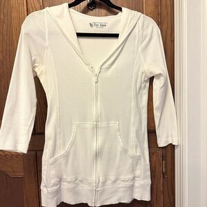 💕Victoria's Secret white Zip-Up Hoodie, never worn.